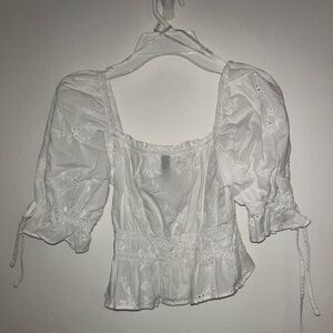 White Lace Crop top